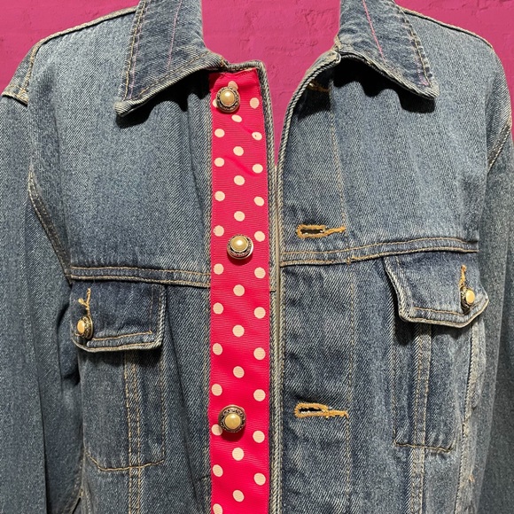 Wrangler Hero Cute Modified Denim Jacket! M/L - Picture 5 of 7